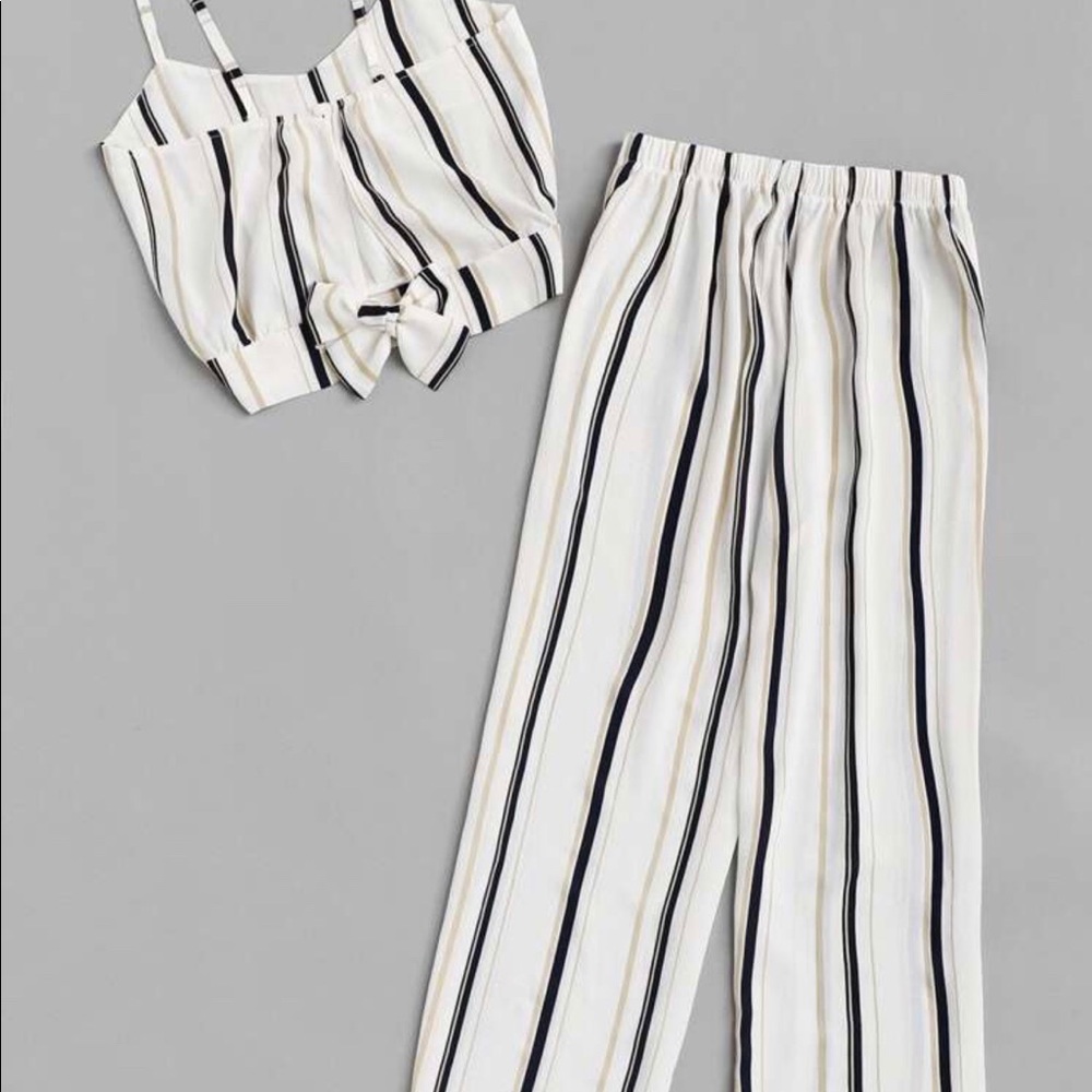 Striped Cami Top with Pants - Picture 4 of 4